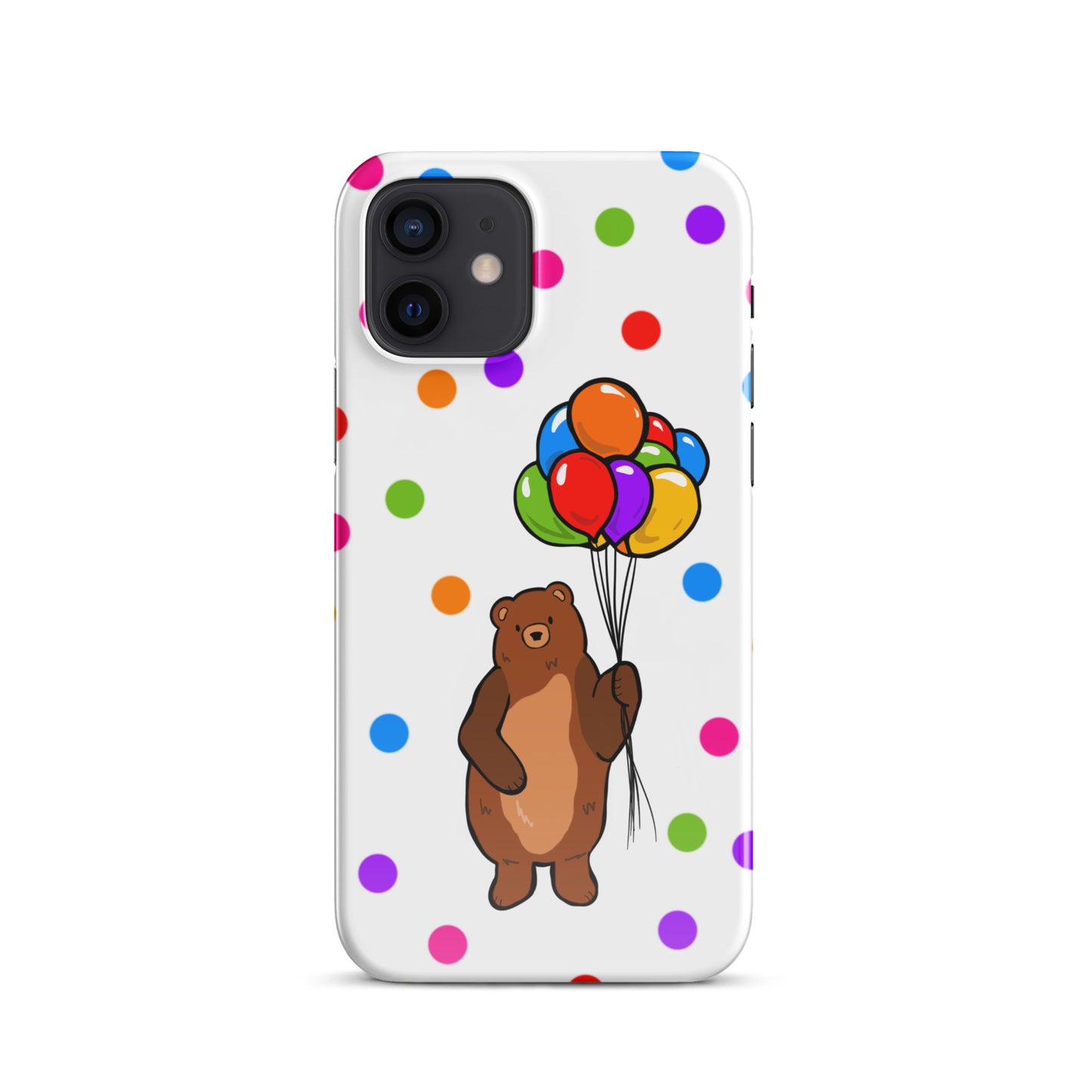 Polka Dot Balloon Bear iPhone Case