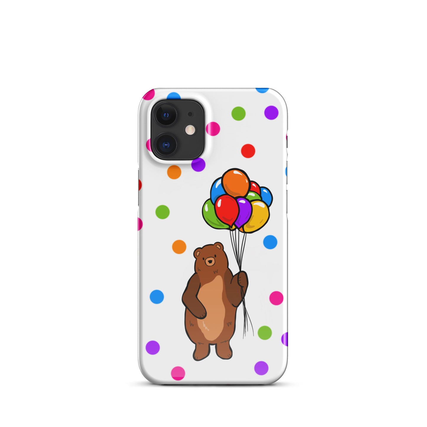 Polka Dot Balloon Bear iPhone Case