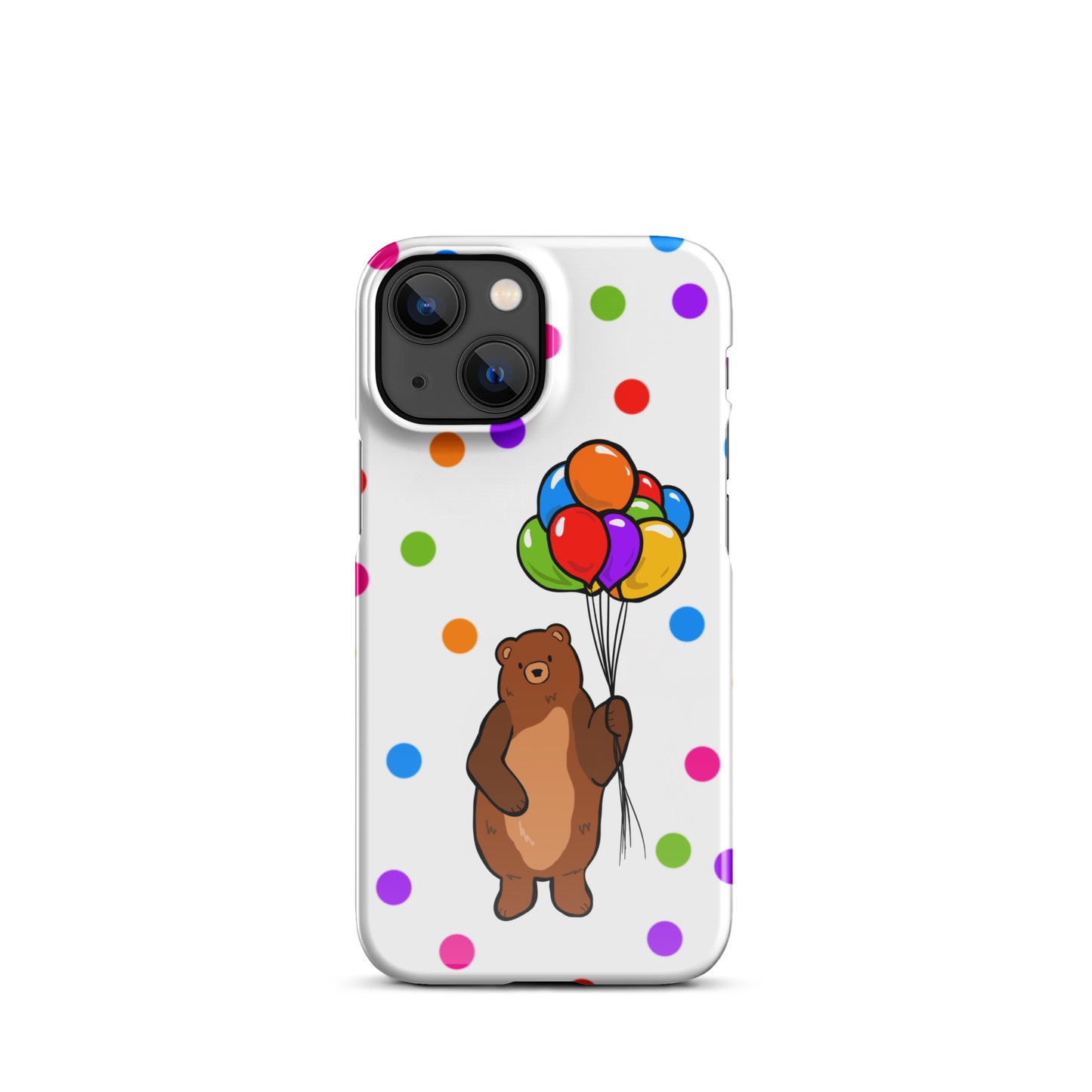 Polka Dot Balloon Bear iPhone Case